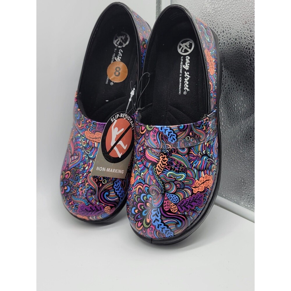 Easy Street Women’s Purple/Blue Tiffany Slip On Size 8 (NWOB)